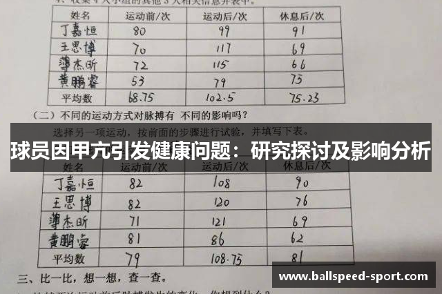 球员因甲亢引发健康问题：研究探讨及影响分析